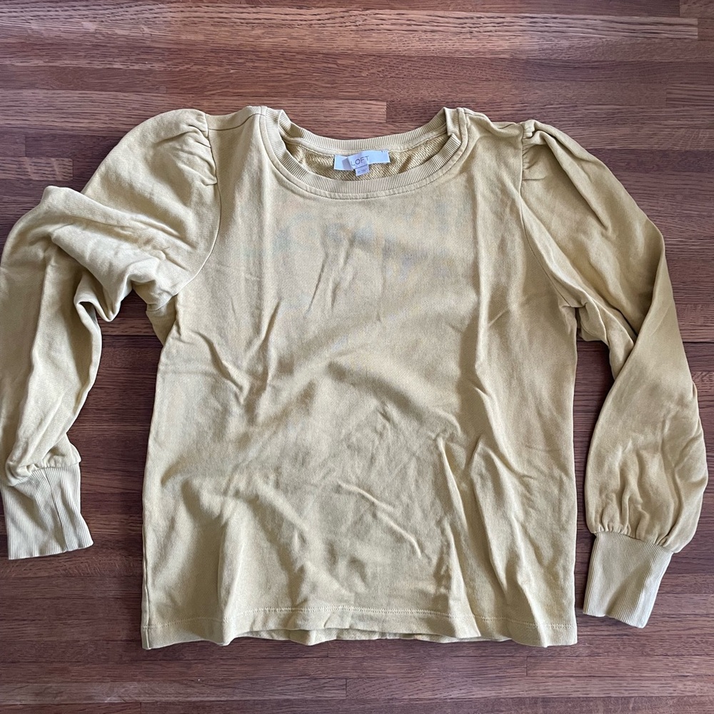 LOFT Yellow Long Sleeve Top